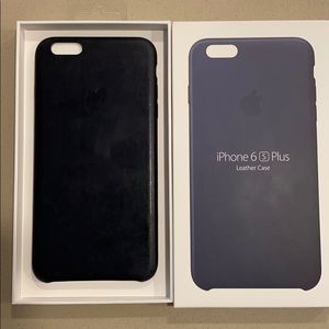 Original iPhone 6/S Plus leather navy blue case!!